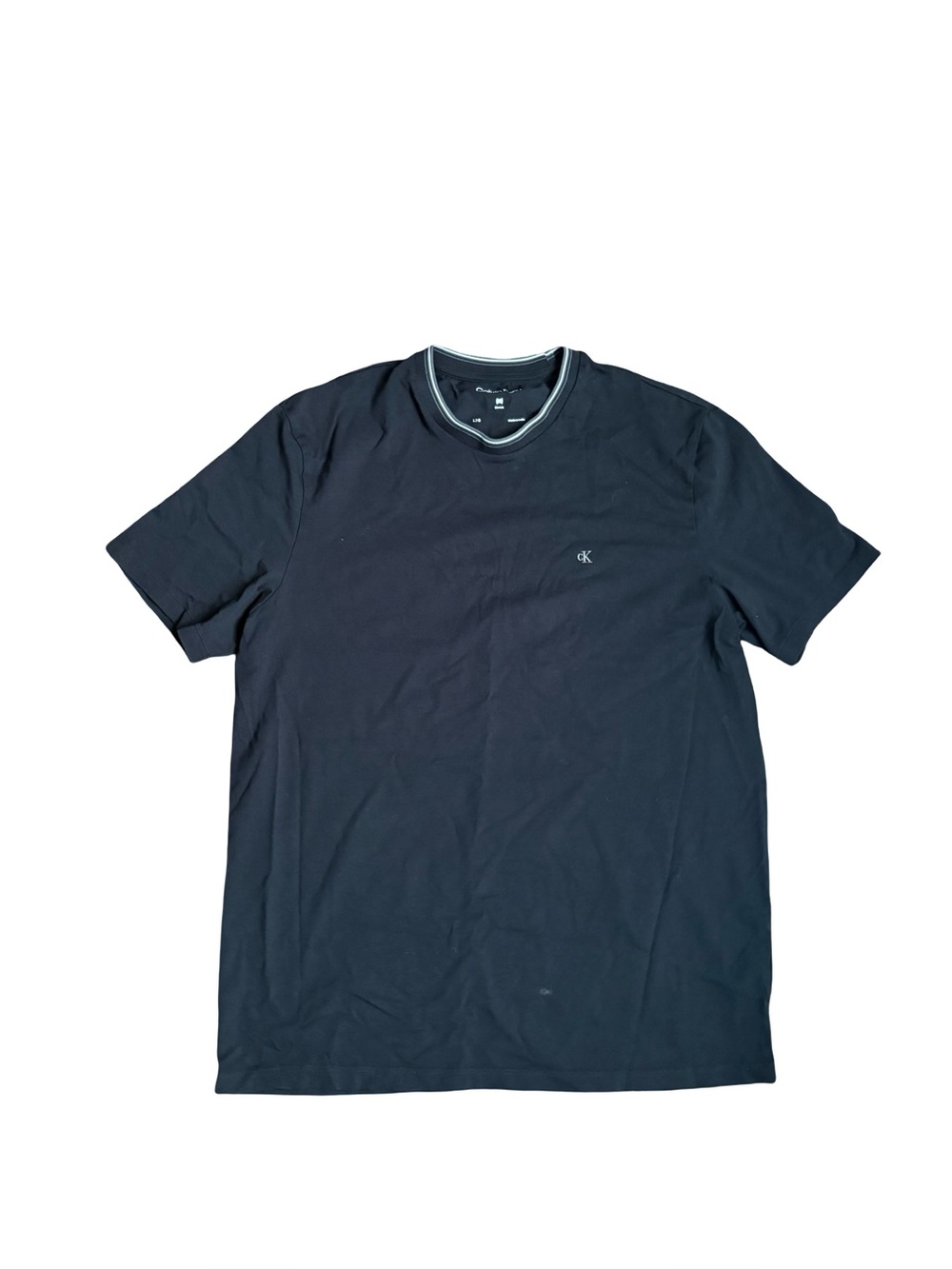 Calvin Klein Men's Black Crew Neck Short Sleeve T-Shirt size large